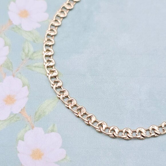 "Chunky Rose Gold Chain Necklace for Bold Statement Look, 19.7 Inch, XPNL0079 - Picture 10 of 12